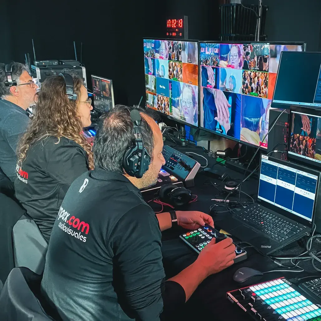 empresa de montaje audiovisual equipo bampex en evento realizacion multicamara